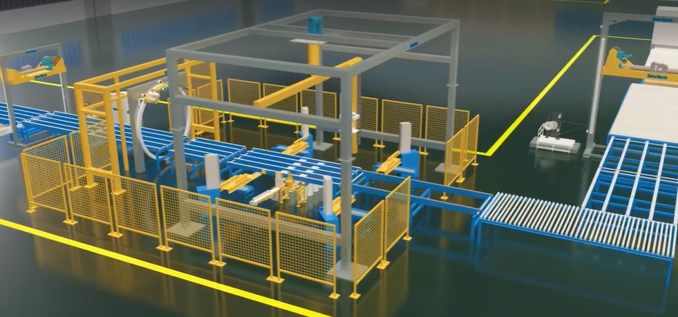 建材行業(yè)全自動(dòng)包裝碼垛系統(tǒng)