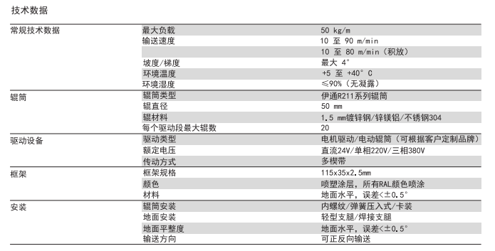  多楔帶輥筒輸送機